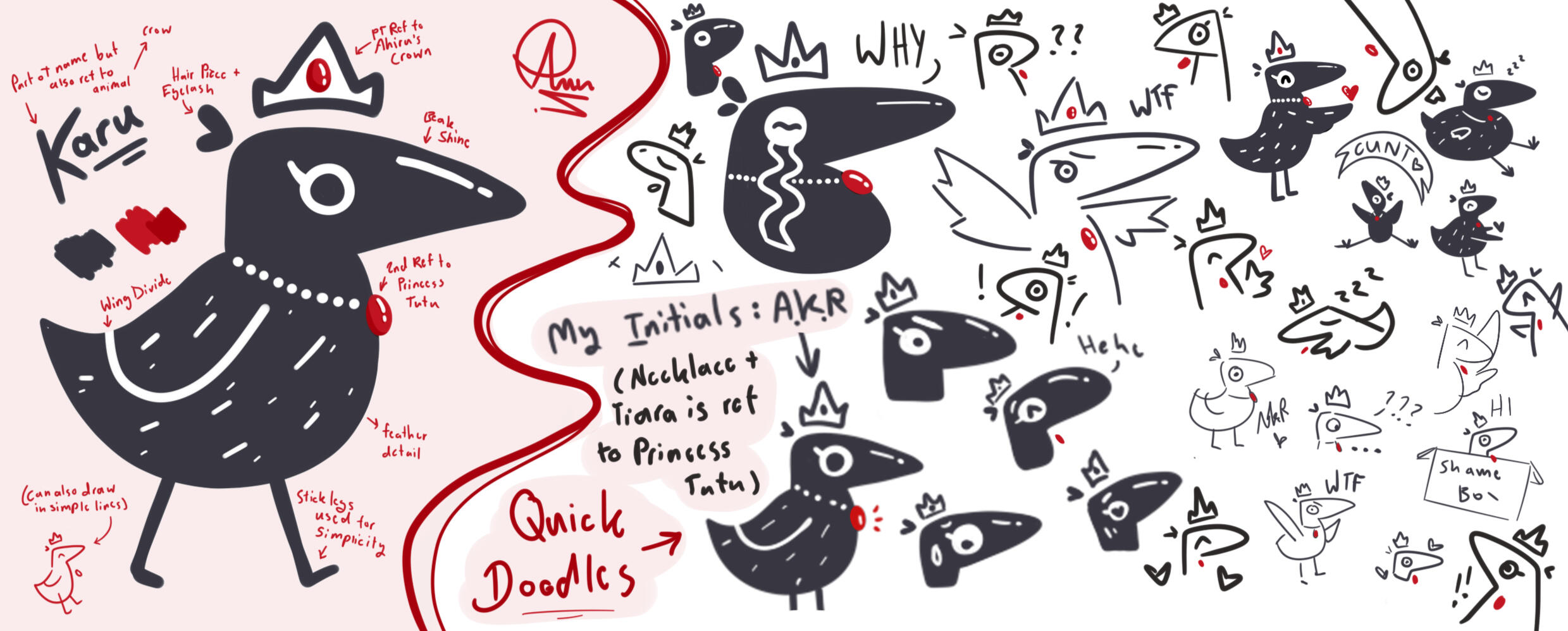 This is concept art for my personal mascot character. There's a small sketch of her in my drawings.